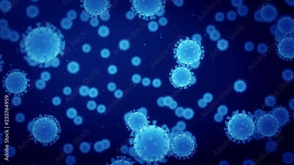 Virus cells 3D seamless loop Virus cells 3D seamless loop