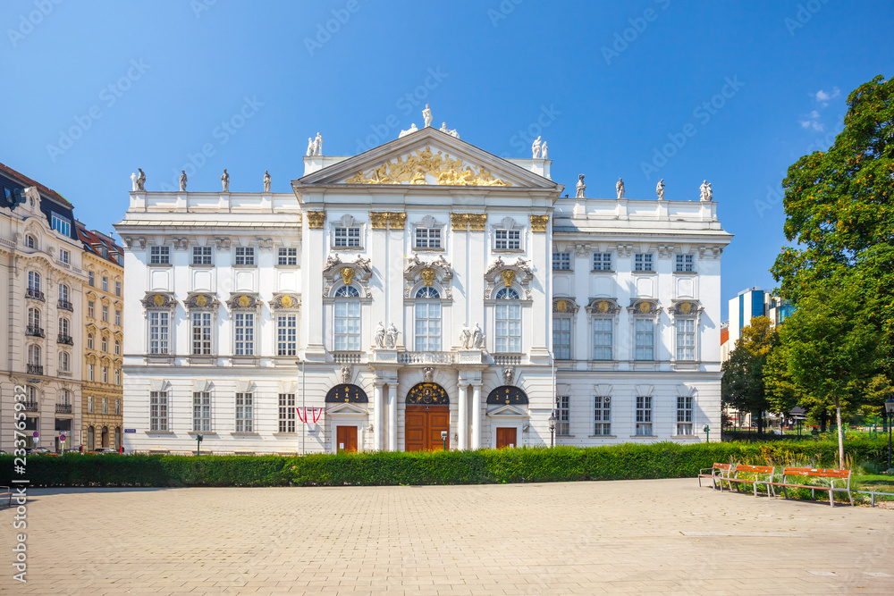 Fototapeta premium Vienna - Trautson palace. Landmark was built between years 1710 - 1712