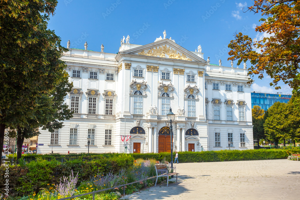 Fototapeta premium Vienna - Trautson palace. Landmark was built between years 1710 - 1712