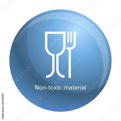 Non toxic plastic material icon. Simple illustration of non toxic plastic material vector icon for web design isolated on white background