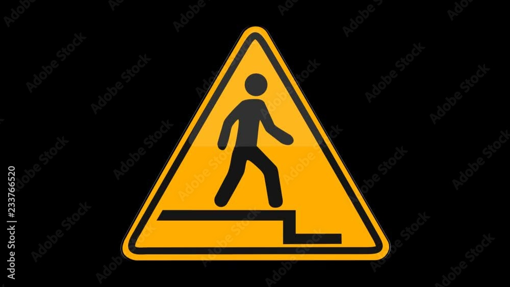Sign Caution Step Down Alpha Channel Sign Caution Step Down Alpha Channel