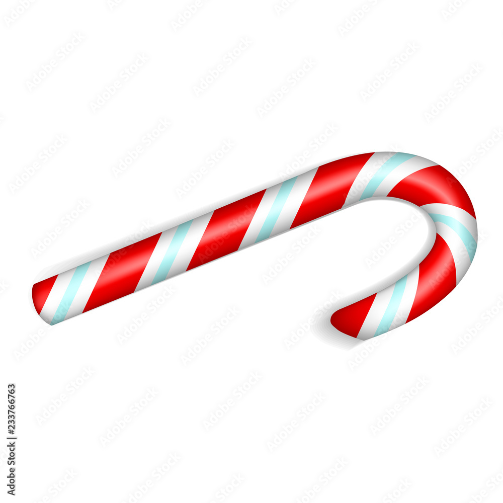 Obraz premium Xmas candy stick icon. Realistic illustration of xmas candy stick vector icon for web design isolated on white background