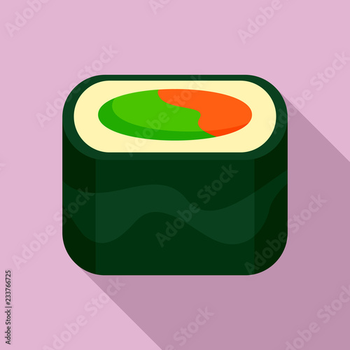 Ebi sushi icon. Flat illustration of ebi sushi vector icon for web design