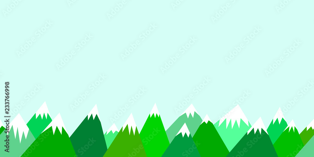 Obraz premium Repeating snow covered mountains peak, vector illustration