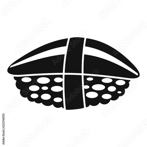 Hotate sushi icon. Simple illustration of hotate sushi vector icon for web design isolated on white background