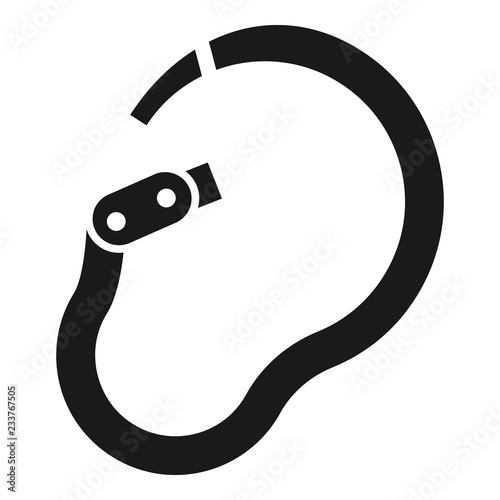 Open carabine icon. Simple illustration of open carabine vector icon for web design isolated on white background