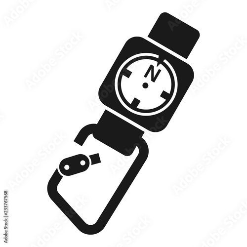 Climb tool compass icon. Simple illustration of climb tool compass vector icon for web design isolated on white background