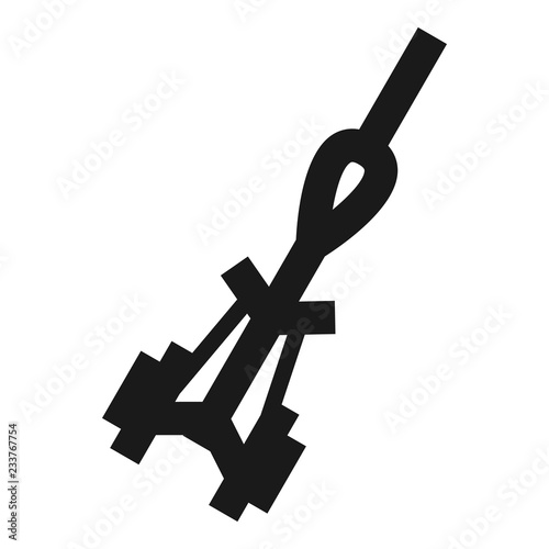 Climbing rope icon. Simple illustration of climbing rope vector icon for web design isolated on white background