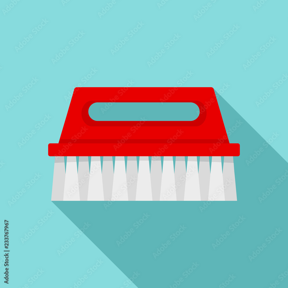 Wash brush icon. Flat illustration of wash brush vector icon for web design