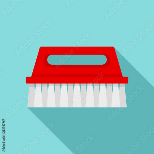Wash brush icon. Flat illustration of wash brush vector icon for web design