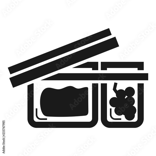 Open lunchbox icon. Simple illustration of open lunchbox vector icon for web design isolated on white background
