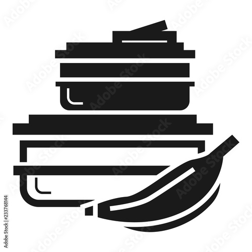 Fruit box lunch icon. Simple illustration of fruit box lunch vector icon for web design isolated on white background