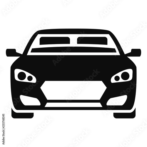 Front modern car icon. Simple illustration of front modern car vector icon for web design isolated on white background