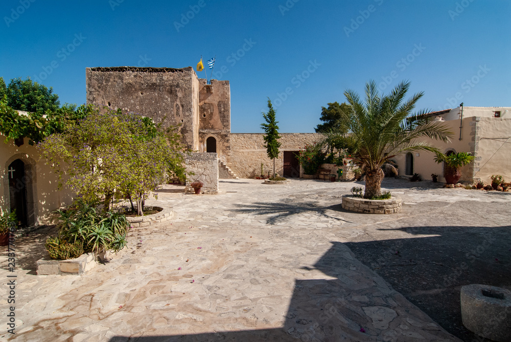courtyard of monastery moni odigitrias