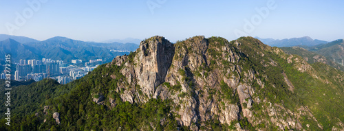 Photography Lion rock mountain, panoramic shot