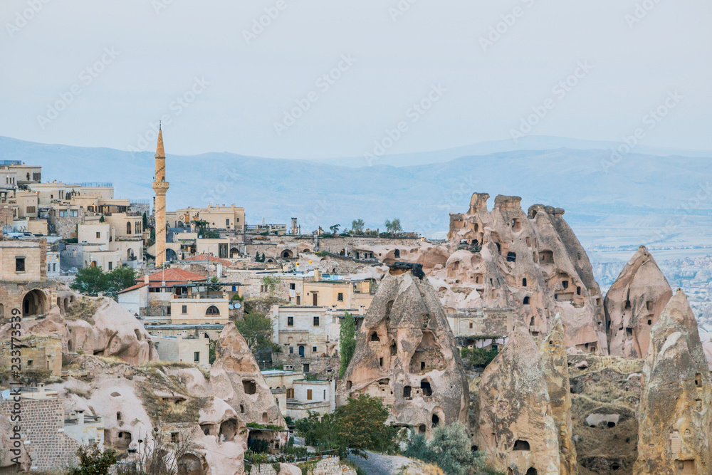landscape of Tiraz Castle in Cappadocia