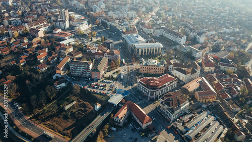 Aerial view of the city