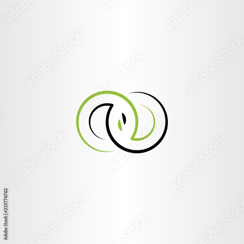 double letter o icon symbol vector element