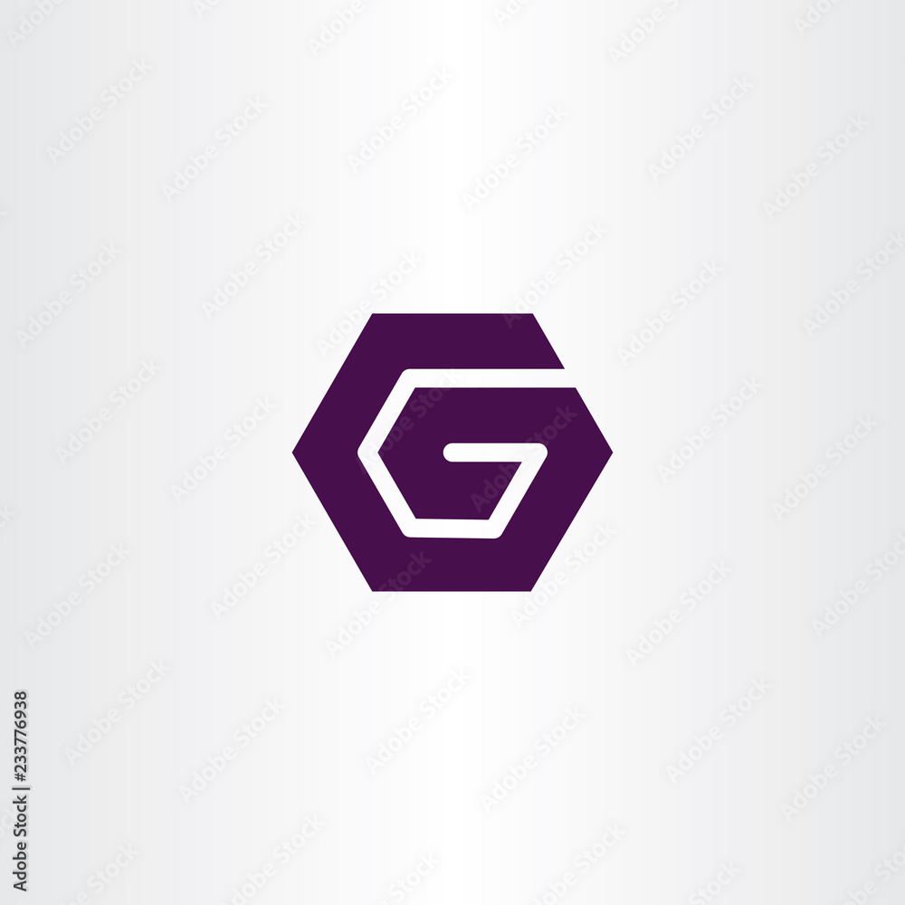 Fototapeta premium g logo vector sign hexagon vector symbol icon