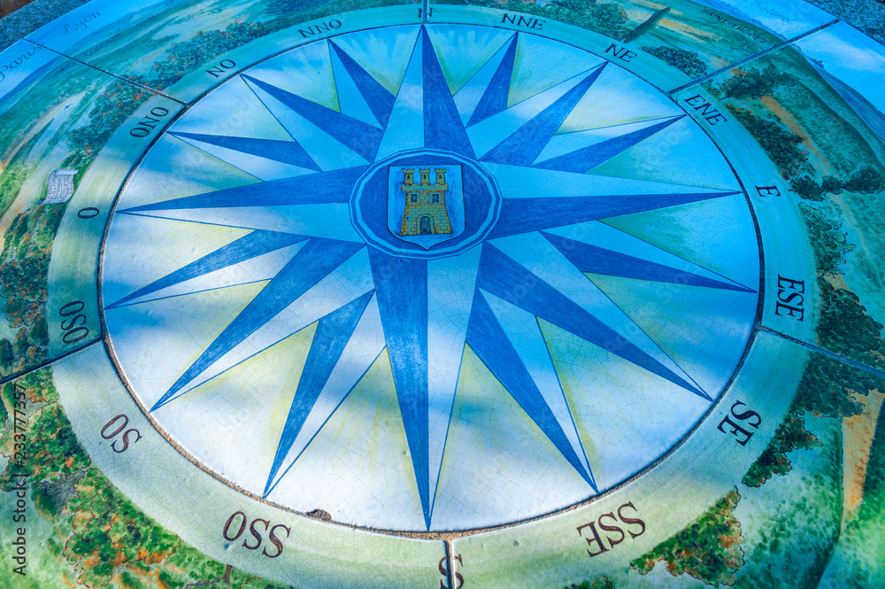 Compass rose in Gassin