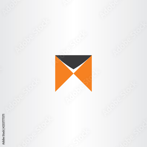 Free Download m logo letter orange black icon logotype vector sign - GFXLoad