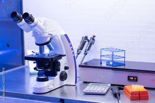 Medical equipment of high technology in professional laboratory