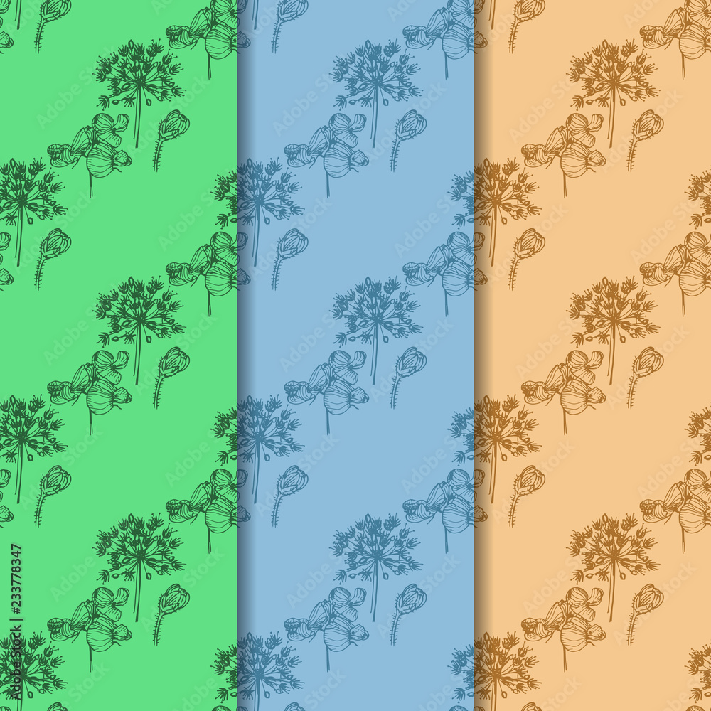 seamless floral pattern with wild flower seamless floral pattern with wild flower
