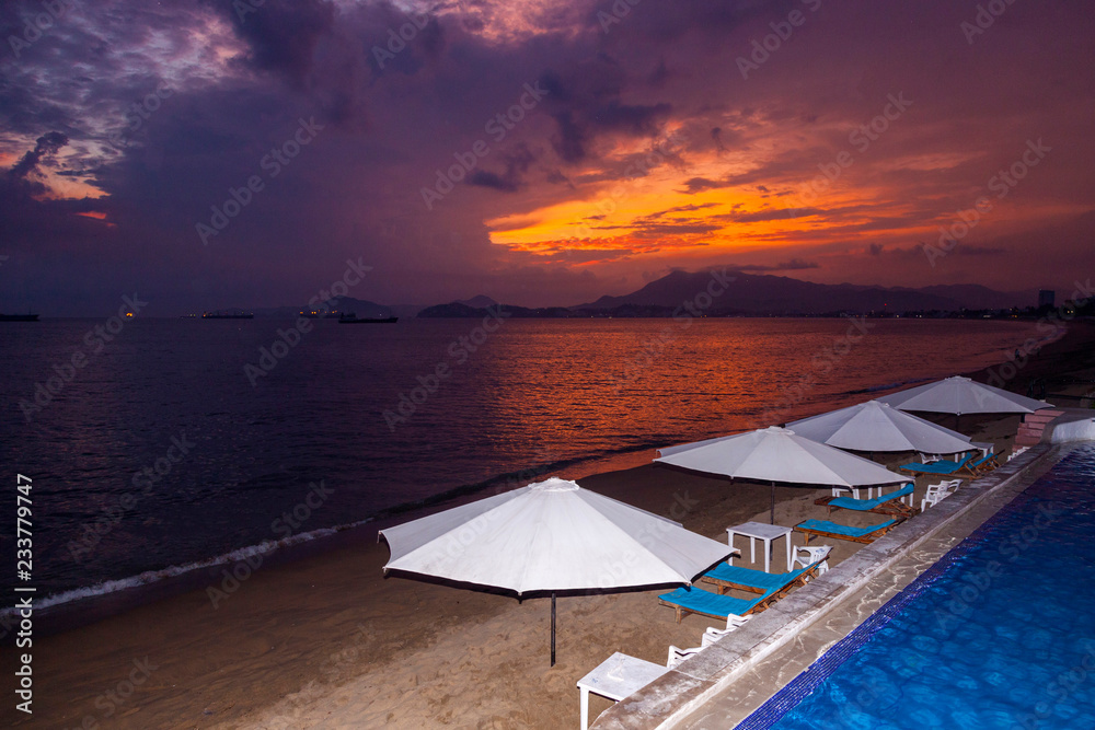 Obraz premium Beautiful beach landscape view