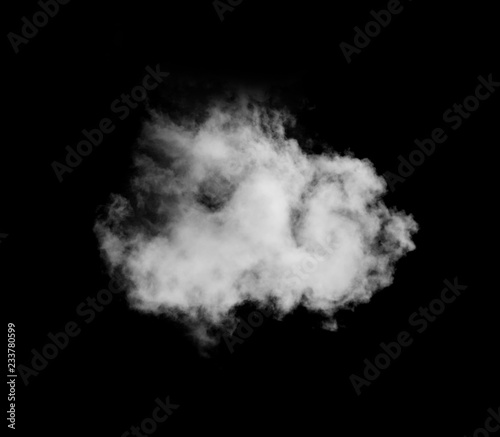 Single cloud isolated on black