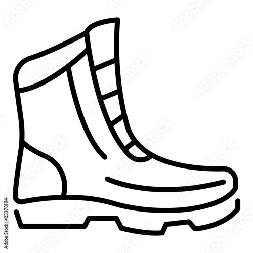 Winter boot icon. Outline winter boot vector icon for web design isolated on white background