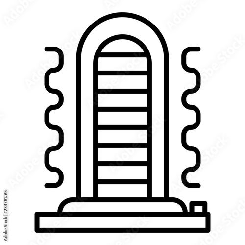 Heater icon. Outline heater vector icon for web design isolated on white background