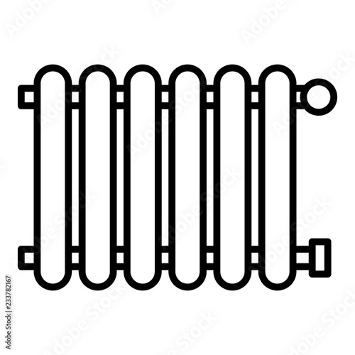 Modern radiator icon. Outline modern radiator vector icon for web design isolated on white background
