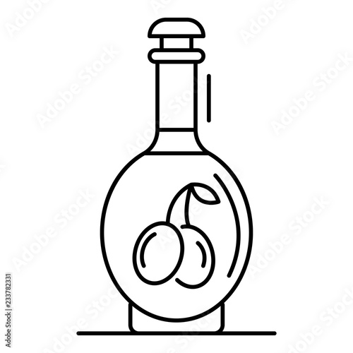 Olive vinegar icon. Outline olive vinegar vector icon for web design isolated on white background