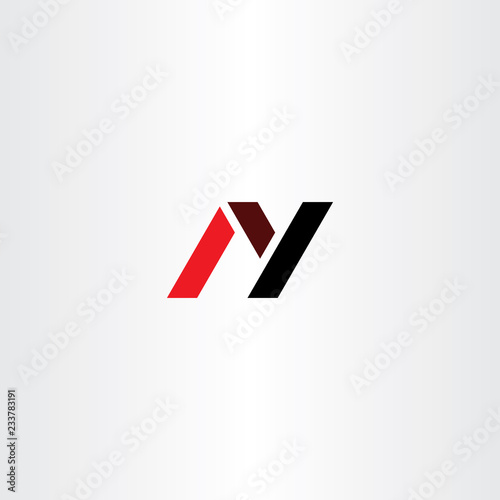 ny letter n and y logo vector icon symbol