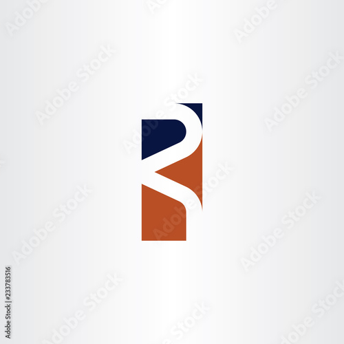 Free Download r letter dark blue orange logo symbol element - GFXLoad