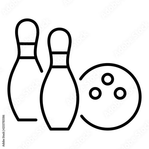 Bowling event icon. Outline bowling event vector icon for web design isolated on white background