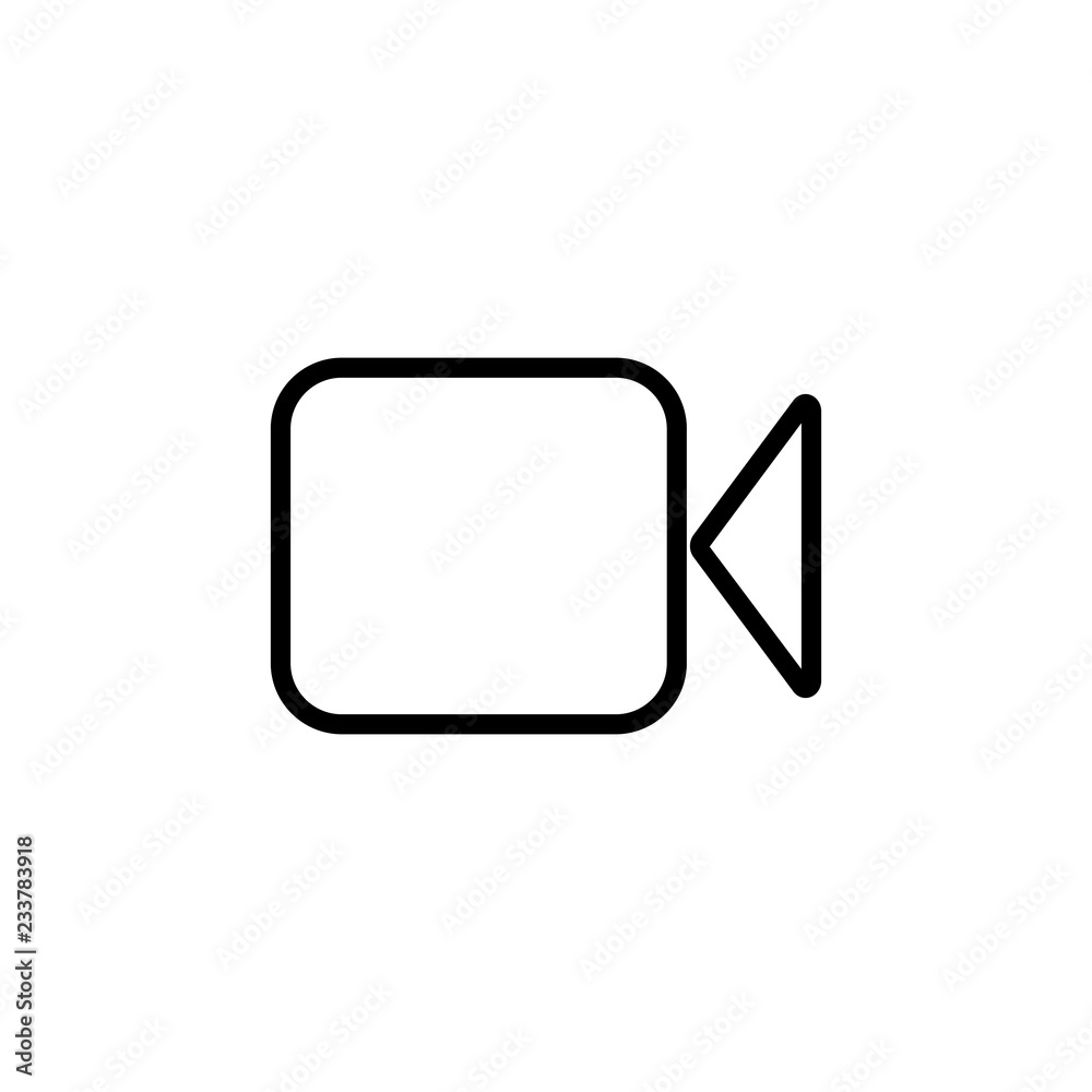 Video camera line icon