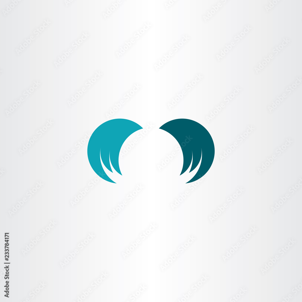 Fototapeta premium wings icon logo symbol element design