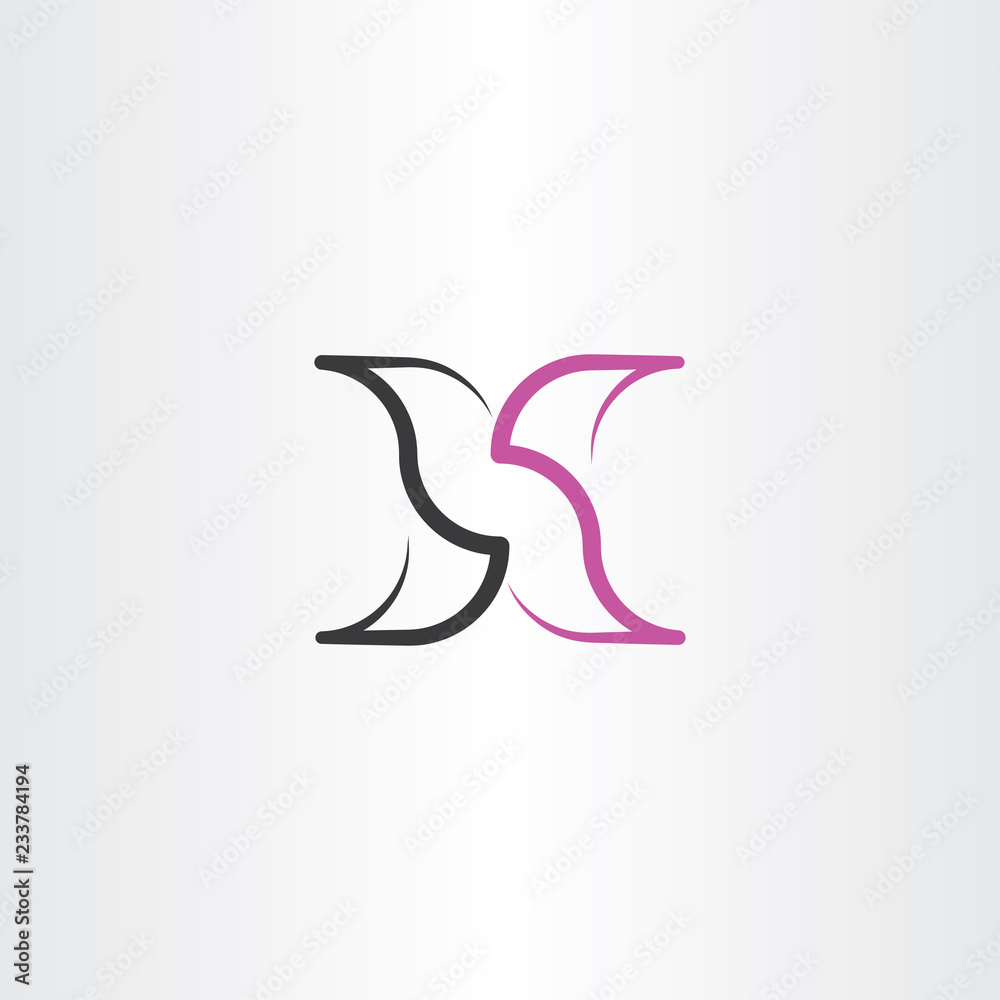 x letter logo black purple vector icon symbol x letter logo black purple vector icon symbol