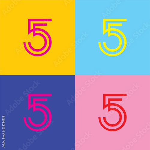 symbol fifty five line logo