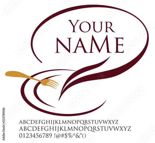 logo chef cooker for restaurant