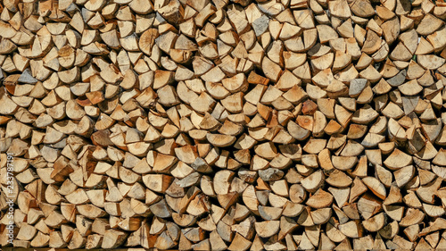 background of chopped logs in folded palenitsa
