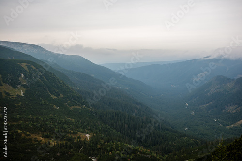 mountain view landscape in slovakia, tatra