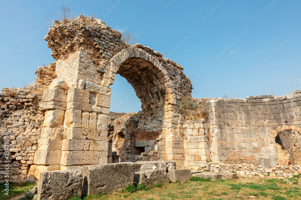 Ruins of the ancient helenistic city of Miletus located near the modern village of Balat in Aydn Province, Turkey.