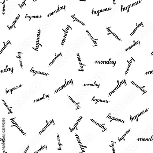 monday seamless brush calligraphy