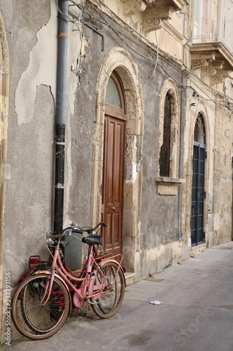 Old Town alley of Ortigia Syracuse  Sicily Italy 