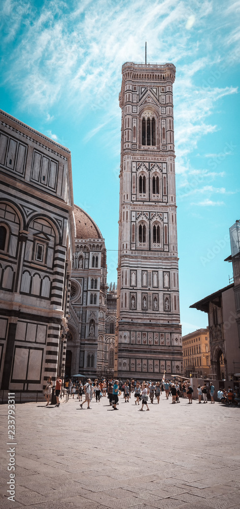Famous tower in Florence Campanile di Giotto