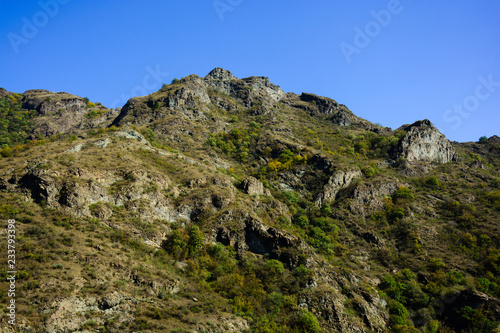 Beautiful autumn landscape with mountains and forest, Armenia