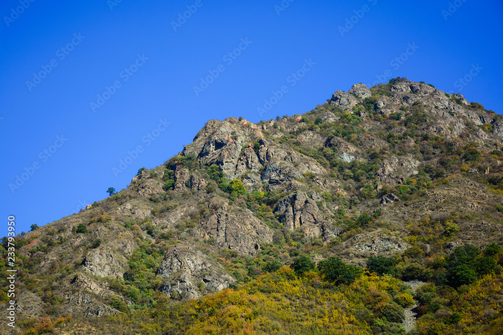 Beautiful autumn landscape with mountains and forest, Armenia