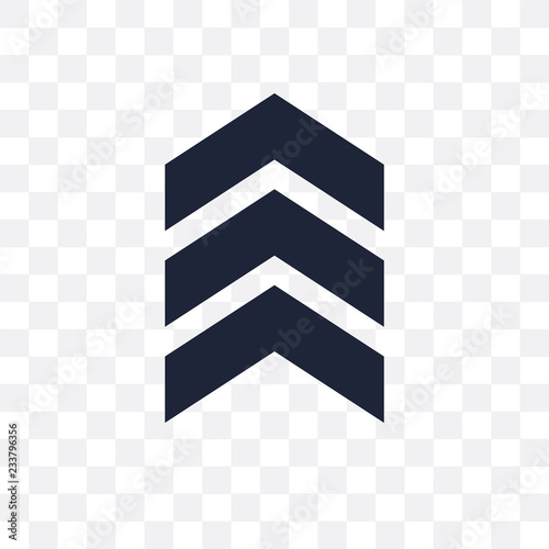 chevrons transparent icon. chevrons symbol design from Army collection. Simple element vector illustration. Can be used in web and mobile. photo